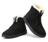 Classic Women Winter Boots Suede Ankle Snow Boots Female Warm Fur Plush Insole High Quality Botas Mujer Lace-Up