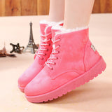 Fashion warm snow boots 2017 heels winter boots new arrival women ankle boots women shoes