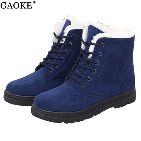 Snow boots winter ankle boots women shoes plus size shoes 2018 fashion heels winter boots fashion shoes
