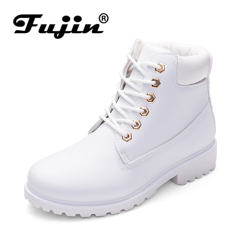 Fujin Brand spring fall winter Top Quality Comfortable Platform Boots Women Ankle Boots Rubber Boots female lady Botas shoes